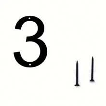 1 Stück modernes Haus Nummerntafel, künstlerisches Metall Haus Nummer Adressschild, Briefkasten Garten Outdoor Adress-Ziffern, einfach zu installieren, benötigt keinen Strom, geeignet für Haustür, Outdoor, Hotel, Haus Adress-Dekoration