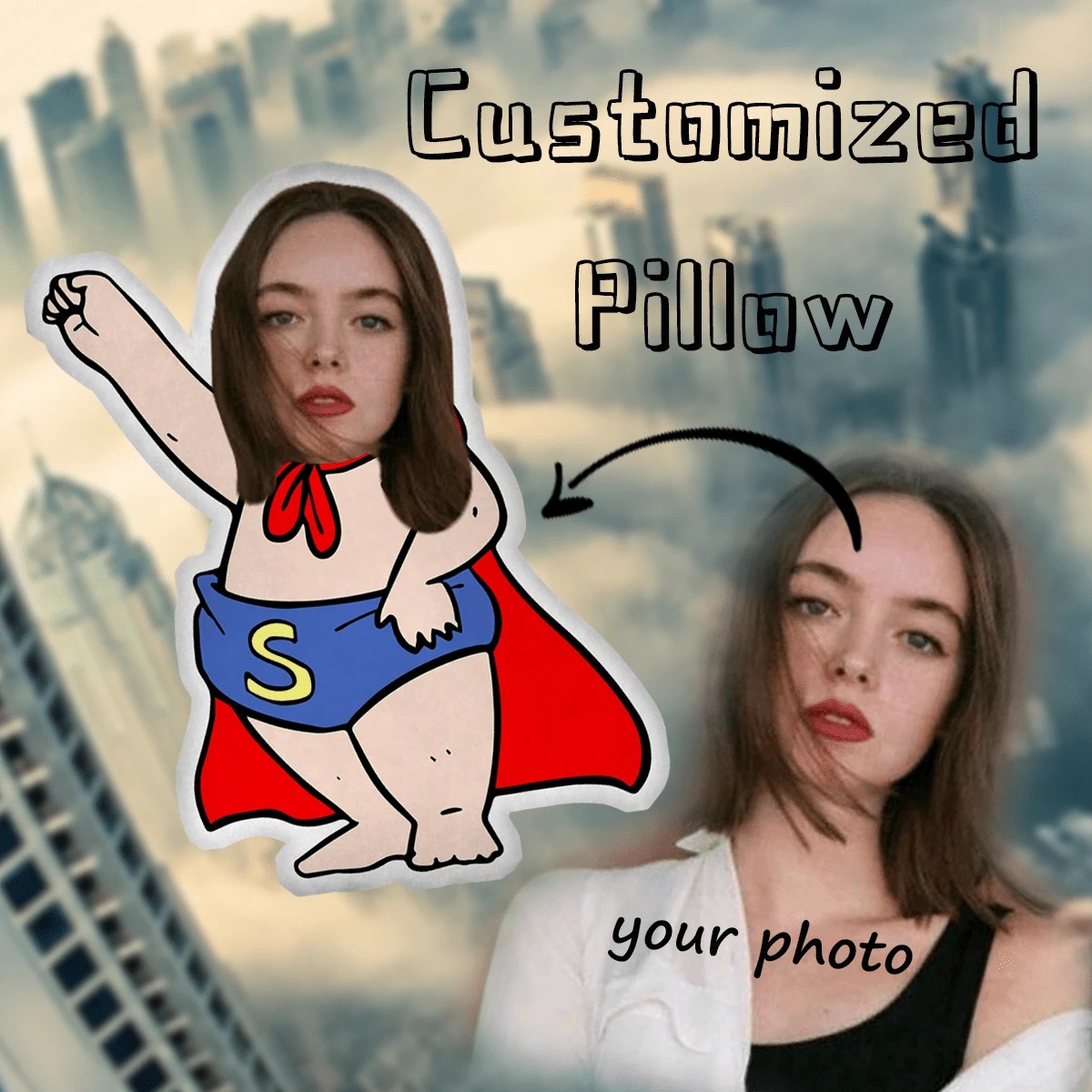 Personalized Shaped Pillow, Fun Birthday Gift, Customized With Photos, Flower Shaped Pillow With Text, Perfect For Valentine's Day Gifts For Boyfriends, Girlfriends, Husbands, And Wives, Perfect For Birthdays, Anniversaries, Valentine's Day, Graduation Ceremonies, Weddings, Christmas Gifts