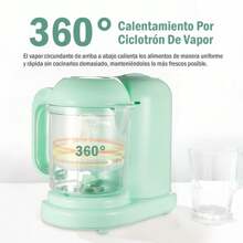 SHIXIONG máquina para hacer alimentos para bebés,Procesador de Alimentos Bebe con Vapor y Licuadora de Puré, Fabricante de Alimentos para Bebés 4 en 1,Triturador automático de alimentos para bebés, Gran Capacidad, 300W, para Alimentacion Complementaria Bebe, Cocinar y Vaporizar Frutas, Verduras - Tipo de Enchufe A USA (110-127V) - Ver 5