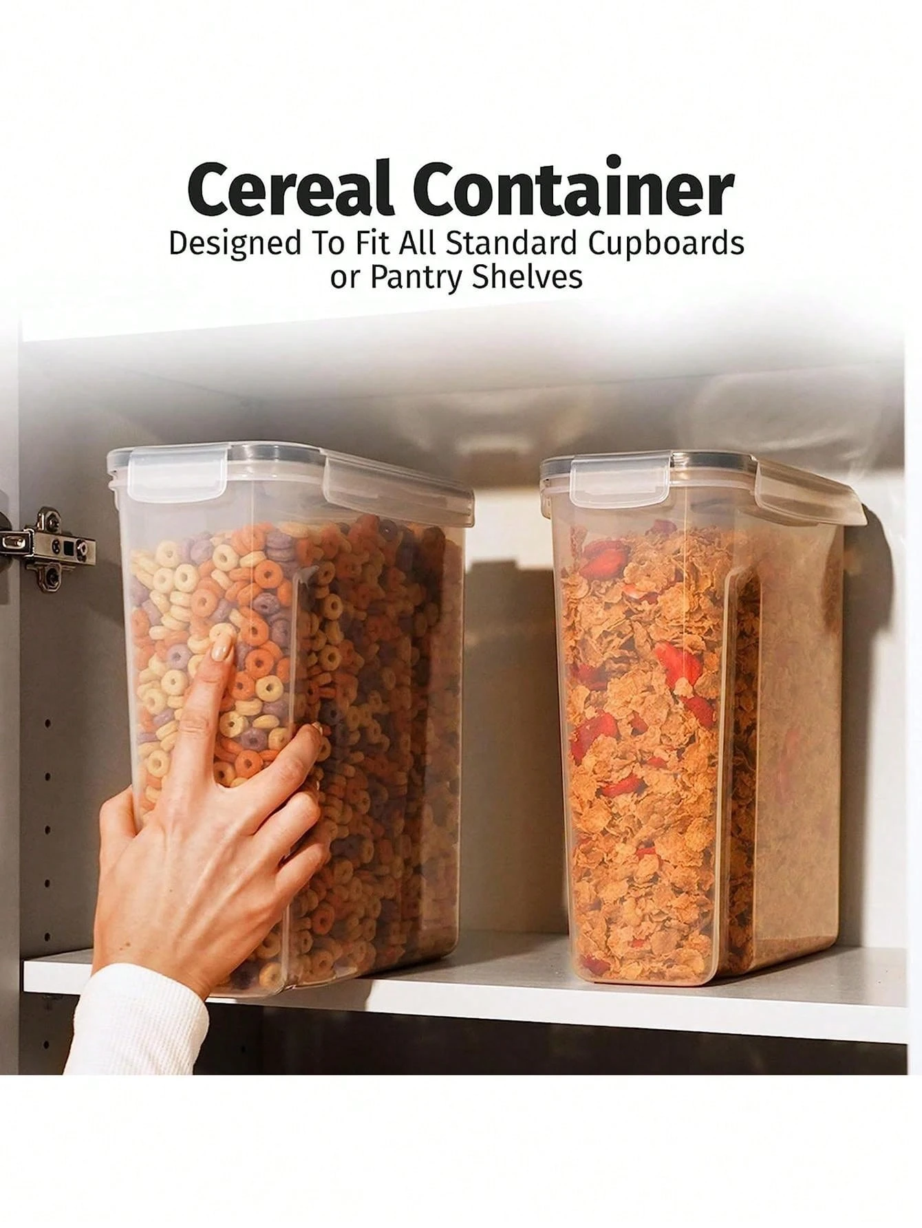 4pcs 2.5/4L Airtight Food Storage Containers Set With Lids - Perfect ...