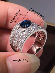 1 Chiếc nhẫn Cubic Zirconia xinh xắn dành cho phụ nữ dùng trong tiệc cưới, đính hôn, trang sức, quà tặng ngày lễ tình nhân, mẹ, mẹ, ngày của mẹ, quà tặng - 1 # - Xem 6