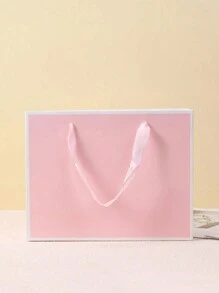 1pc Simple Gift Packaging Bag Suitable For Birthday Party Valentine's Day - Pink - View 5