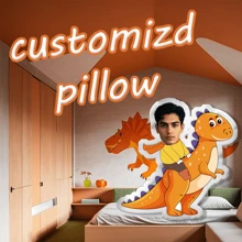 1 件定制双面照片印刷抱枕 - 个性化形状设计，可拆卸和清洗，适合所有季节，非常适合家居装饰、汽车、床和沙发 - 独特的理想礼物