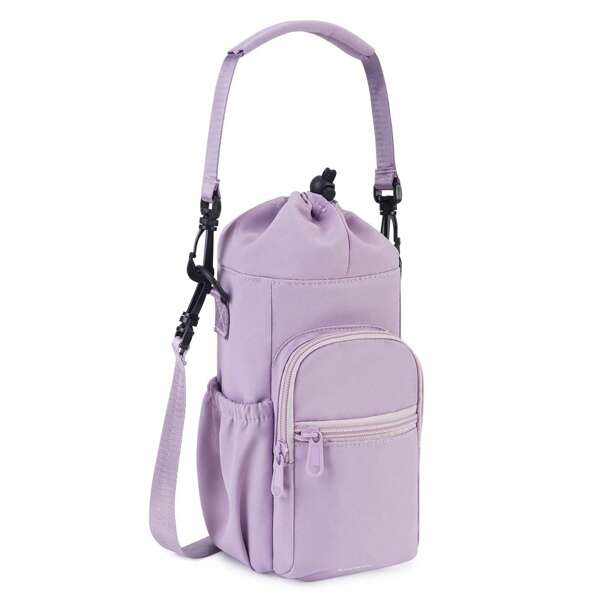 40oz Water Bottle Holder Bag, 40oz (About 1182.8ml) Insulated Water Bottle Sling Sling Bag With Phone Pocket Water Bottle Holder, Suitable For Walking And Hiking, (Green, Black, Purple)