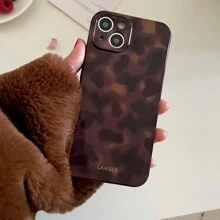 Light Amber Leopard Print Phone Case + Earphone Case Set Compatible With Apple 17 Pro Max/ 17 Air/ 16 Pro Max/15 Pro Max/14 Pro/13 PRO/12/11/ Pro 2/ Pro/ 3/ 2 - Brown - View 7
