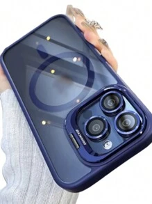 Premium Magsafe Case With Camera Support Cover And Lens Protection Kit For IPhone 11 12 13 14 15 Pro Max - Navy Blue - View 1