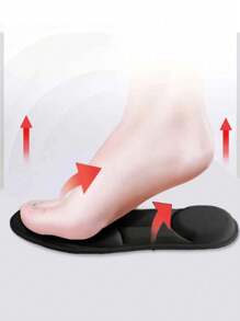 1 双女士 5D 缓冲鞋垫，柔软、减震、吸湿排汗、舒适鞋垫，适用于高跟鞋、运动鞋、休闲鞋、返校用品、女鞋靴子配件，适用于户外、运动、旅行、家居、办公室、学校 - 黑色 - 查看 4