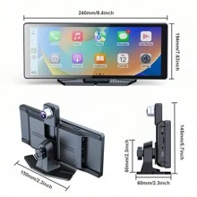 BDQ 10.26" Wireless Apple Carplay Touchscreen 2.5K +1080P Dash Cam, Portable Car Stereo GPS Navigation, Car Audio With Android Auto,Bluetooth, Airplay, Mirror Link, 64GB TF Card For All Vehicles