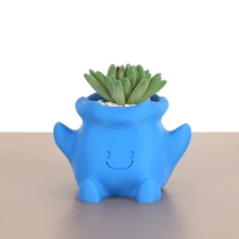 1 pieza Maceta de planta suculenta con estilo minimalista y cara sonriente, diseño creativo con orificio de drenaje, artesanía de decoración del hogar y jardín, ideal como regalo, decoración del hogar, jarrón, decoración de habitación, jarrón de flores, jarrón de vidrio