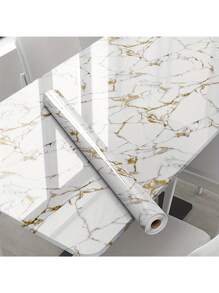 Self-Adhesive Marble Pattern Kitchen Wallpaper - Grease Resistant, Easy Apply, Suitable For Stove And Countertops, Removable Tile Sticker Wrap Gifts Birthday Graduation Room Decor Home Decor Wall Decor Bathroom Decor Bedroom Decor Room Decoration Stuff Living Room Decor House Decor Home Decor Living Room Wall Paper Stickers Wall Stickers Wall Sticker - 1 Volume - View 8