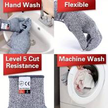 1/3 Paia di guanti resistenti ai tagli di alta qualità, protezione di livello 5, guanti da cucina, lavabili in lavatrice, comodi e flessibili, leggeri, adatti per entrambe le mani. Guanti resistenti ai tagli, adatti per la manipolazione del vetro, anti-graffio, adatti per cucina, taglio, giardinaggio, intaglio del legno, pulizia, assemblaggio e manutenzione. I guanti resistenti ai tagli proteggono la pelle sottile dai graffi