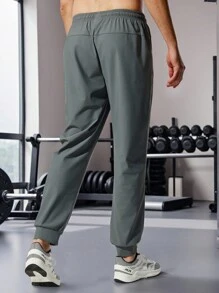 Men's Sports Ice Pants Summer Thin Straight Leg-Binding Casual Pants, For Fall