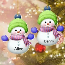 1 Pc Personalized Christmas Ornaments, Custom Christmas Decorations With Name, Christmas Tree Decorations, Christmas Ornaments Set, Christmas Decorations Indoor, Christmas Decorations For Tree, Cute Christmas Decor For Family, Personalized Christmas Gifts.Personalized Gifts For Women, Men, Mother, Father, Multi-Functional, Adjustable, Waterproof, Anti-Mold - Multicolor - View 9