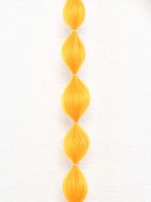 1pc Girl Colorful Extra Long 60cm Hair Extension With 1 Braids For High Ponytail And Double Ponytail Hairstyles, Elastic Hair Ties For Music Festival And Party(Red/Blue/Green/Rose Red)