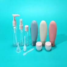 11pcs Travel Refillable Bottle Set Spray Lotion Shampoo Shower Gel Tube Bottling Cosmetic Empty Liquid Container Portable Tool Refill - Multicolor - View 4