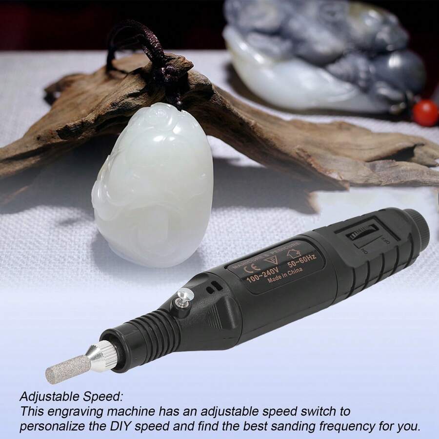 USB Powered Máquina de Grabado Mini Rotary Tool Grabador Eléctrico Bolígrafo para Lijado Pulido DIY Crafts - Negro - Ver 1