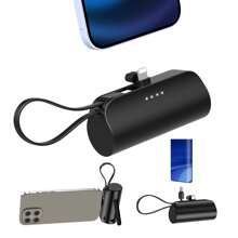 Caricabatterie portatile mini con supporto, compatibile con iPhone, power bank ultra compatto da 5000mAh per viaggi, batteria senza fili per caricare telefoni, compatibile con iPhone 14/14Pro/13/12/11/X/8/7/6 Plus e Android Galaxy