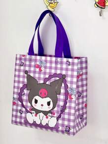 Sanrio 1/4/6/12 pièces Sac Kuromi Sanrio, Anime My Melody Cinnamoroll, grand sac fourre-tout en tissu non tissé imprimé, idéal pour ranger des livres, cadeaux kawaii pour les vacances