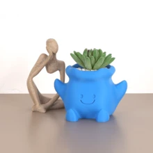 1 pieza Maceta de planta suculenta con estilo minimalista y cara sonriente, diseño creativo con orificio de drenaje, artesanía de decoración del hogar y jardín, ideal como regalo, decoración del hogar, jarrón, decoración de habitación, jarrón de flores, jarrón de vidrio