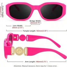 1pc Retro Rectangle Fashion Glasses Women Men ,Y2K Glasses, 90s Small Narrow Square Glasses,Summer Beach Glasses CK2322 - 005 - 查看 5