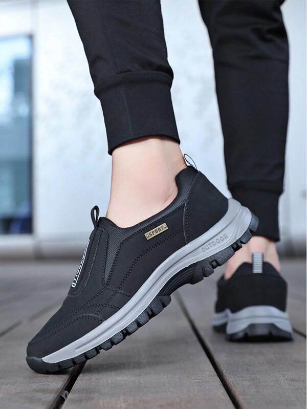 Men's Casual Outdoor Slip-On Loafers, Suitable For Middle-Aged & Elderly