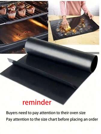 2pcs Oven Liners, Easy To Clean Oven/Stovetop Protector Mats, Non-Stick Heat Resistant Baking Mats For Home, Outdoor Camping Grill, Thick Gas Stove Oil-Proof Pad, Washable
