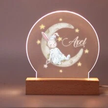 1pc, Custom Personalized Name Night Light, Custom Birthday Gift, Custom Friend Gift, Custom Bedroom Decoration, Custom Party Decoration, Party Decoration, Custom Bunny Night Light, Valentine's Day Gift Back To School