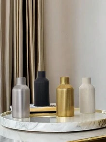 1 PIEZA Florero vertical de estilo moderno y de lujo de cerámica con un diseño vertical, adecuado para arreglos florales de oficina, decoración de salas de estar, escritorios, recepción de hoteles, exhibiciones - Multicolor - Ver 3