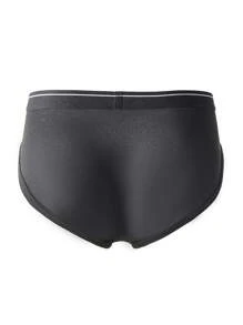 3pcs Men's Comfortable Thin Breathable Black Briefs Underwear - Black - View 3