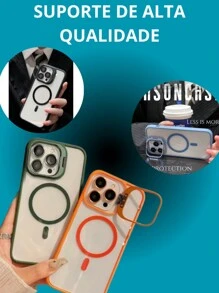 Premium Magsafe Case With Camera Support Cover And Lens Protection Kit For IPhone 11 12 13 14 15 Pro Max - màu đen - Xem 4