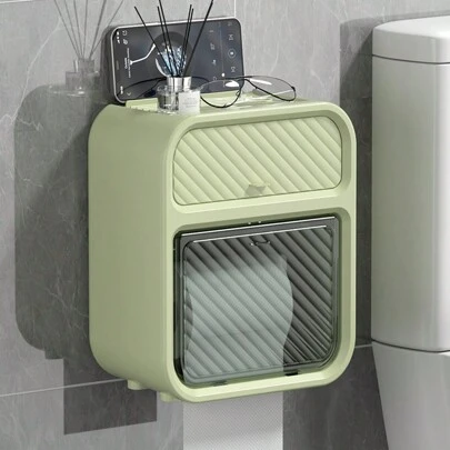 El organizador colgante de toallas de papel resistente al agua y cerrado para el baño, puede colgar rollos de papel o utilizarse para sacar el papel. Decoración navideña para el hogar, organizador de baño