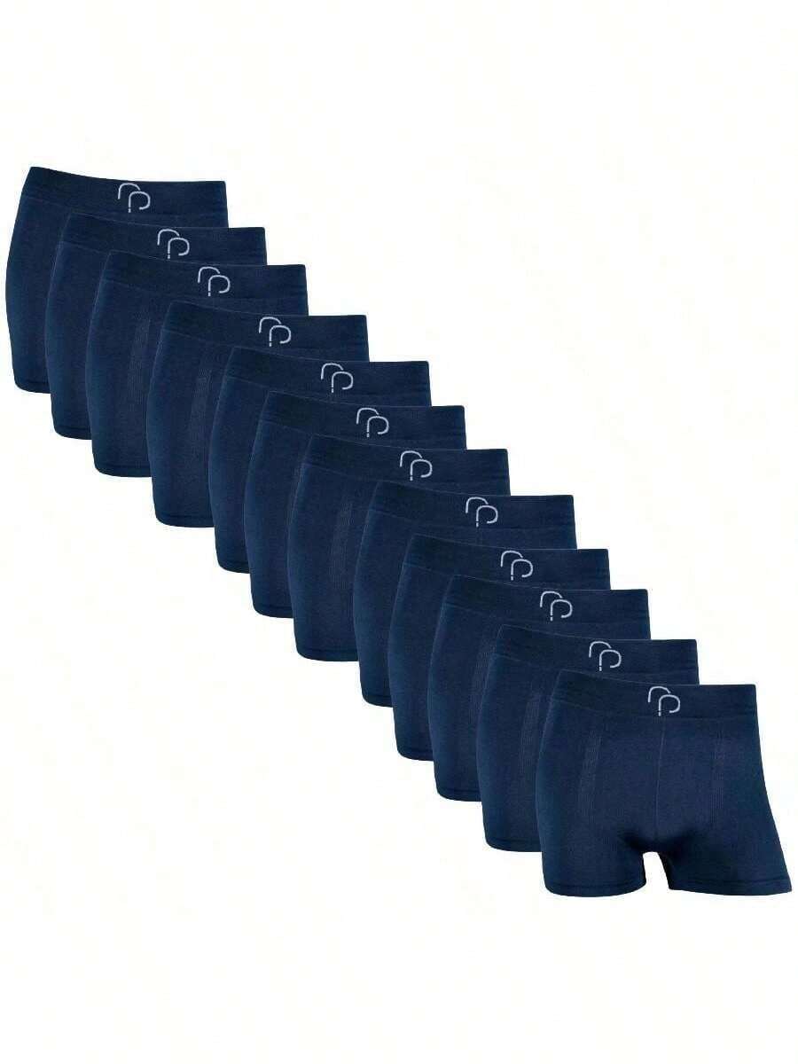 Rafa Parize Kit 12 Men's Boxer Briefs RP Original Adult Premium - Navy Blue - View 1