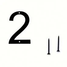 1 Stück modernes Haus Nummerntafel, künstlerisches Metall Haus Nummer Adressschild, Briefkasten Garten Outdoor Adress-Ziffern, einfach zu installieren, benötigt keinen Strom, geeignet für Haustür, Outdoor, Hotel, Haus Adress-Dekoration