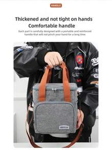 Gran bolsa aislada para el almuerzo, bolsa aislada portátil de gran capacidad, caja aislada portátil forrada para el almuerzo de la universidad, bolsa aislada para el almuerzo, esencial de viaje, picnic, al aire libre, escuela, trabajo, camping, oficina para niñas, niños, estudiantes, suministros escolares, artículos esenciales para la universidad, caja de almuerzo de vacaciones, bolsas de verano para comida al aire libre, bolsas de picnic y camping, regreso a la escuela