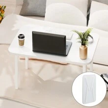 Batley Rectangle Dining Table With Solid Wood Legs, Modern Dining Room, Coffee Table Office Table, 23.6"Lx15.7"W (White, 1/2 Seater)