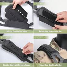 2 Pack Shoulder Strap Pad For Vest Carrier,Tactical Plate Shoulder Pads Strap Cushion Vest Accessories Shoulder Pads Soft Mesh Pads With Tactical Gear For Men - Black - View 8