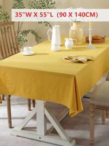 1 件纯色乡村风格可洗桌布，适用于客厅、餐厅、野餐、日常家居装饰、春夏季