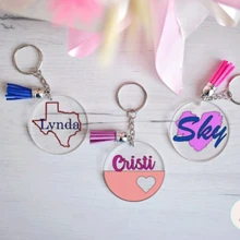 1 Foto, Tekst Gepersonaliseerde Acryl Sleutelhanger, Sleutelhanger, Transparante Acryl Ronde Acryl Sleutelhanger. Huwelijksgeschenken, Jubileumgeschenken, Thuisgeschenken, Moederdaggeschenken, Vaderdaggeschenken, Geschenken voor moeder/vader, Geschenken voor hem/vriend/echtgenoot, Geschenken voor haar/vriendin/echtgenote