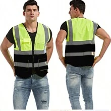 Reflective Vest High Visibility Blank XXXL Motorcycle Jacket Vest Fluorescent Signal For Men Woman