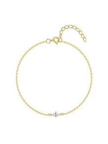 1Pc Heart & Clover 925 Sterling Silver Stackable Hand Chain Bracelet For Women | Romantic Dainty Adjustable Chain For Valentine's Day, Anniversary, Wedding | Fine Jewelry Gift Box