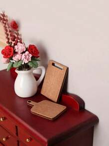 5pcs Mini Kitchen Cutting Board, Dollhouse Food Accessories, Steak Coasters, Mini Models, Halloween/Thanksgiving/Christmas Gifts