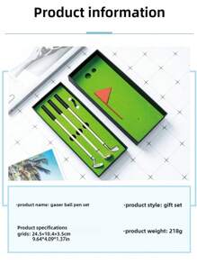 1pc Customized Golf Gift Pen Set - Personalized Name - Personalized Text - Golf Gift Pen Creative Simulation Driving Range Gift Box Pen Golf Club Ballpoint Pen - Teacher's Gift, Classmate's Gift - The Perfect Choice For Friends Back To School - Multicolor - View 7