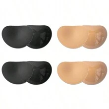 Women's Invisible Padding Magic Bra Inserts Sponge Bra, Breast Push Up Pads, Swimsuit Silicone Bra Pad, Nipple Cover Stickers Patch - Apricot - View 2