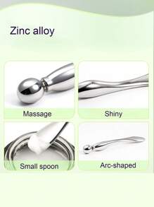 1pc/3pcs Metal Smooth Textured Eye Cream Spatula, Beauty Makeup Cosmetic Face Mask & Eye Cream Applicator