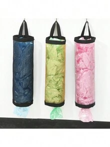 1 件壁挂式悬挂储物袋、垃圾袋架、厨房塑料袋收纳袋、悬挂式购物袋、储物袋 - 彩色 - 查看 2