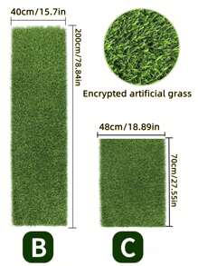 1 Roll 15.7x78.84in/18.89X27.55In Table Centerpiece Encrypted Artificial Grass Green Synthetic Table Runner/Mat ,Outdoor Decor,Garden Decor(Cuttable)