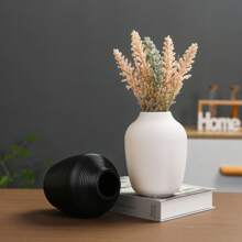 1 pieza Jarrón de flores pequeño de plástico, jarrón de flores minimalista moderno, soporte creativo para flores para mesa de comedor, sala de estar, balcón, estudio, oficina, exhibición, decoración del hogar, decoración de habitación, jarrón de vidrio