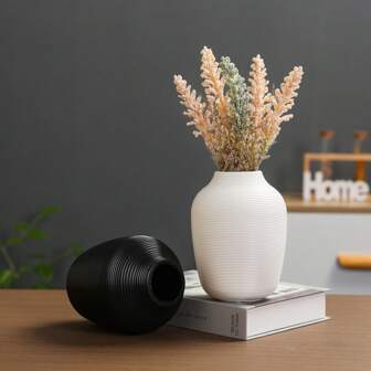 1pc Plastic Small Flower Vase, Modern Minimalist Flower Vase, Creative Flower Holder For Dining Table, Living Room, Balcony, Study, Office, Display, Home Decor