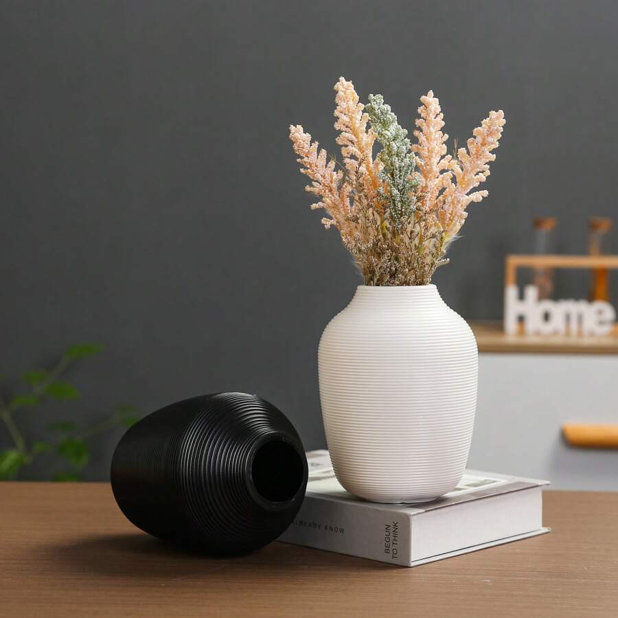 1 pieza Jarrón de flores pequeño de plástico, jarrón de flores minimalista moderno, soporte creativo para flores para mesa de comedor, sala de estar, balcón, estudio, oficina, exhibición, decoración del hogar, decoración de habitación, jarrón de vidrio