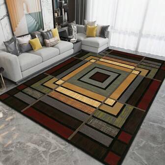 Elegant Style Indoor Decorative Carpet, Faux Wool Material Indoor Rug, Living Room Carpet, Sofa Carpet, Bedroom Carpet, Bedside Non-Slip Mat, Dining Room Kitchen Carpet, Office Chair Pad, Entrance Door Mat, Outdoor Picnic Mat, Baby Crawling Soft Carpet, Outdoor Camping Blanket Gifts Birthday Graduation